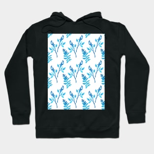 Floral blue Hoodie